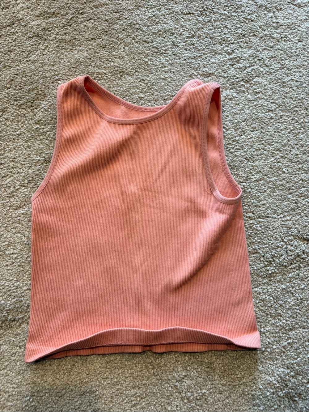 Ribbed Sleeveless Tank Top - Dusty Rose